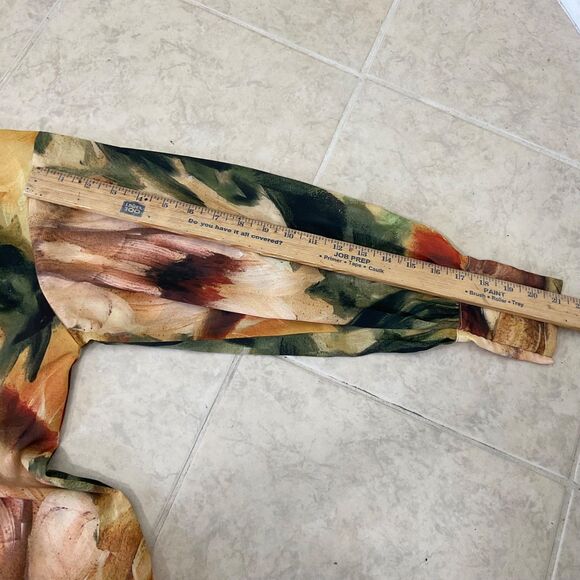 Suzanne Betro 3X simi Sheer Floral Romantic Blouse Fall spring keyhole pop over - Picture 9 of 11